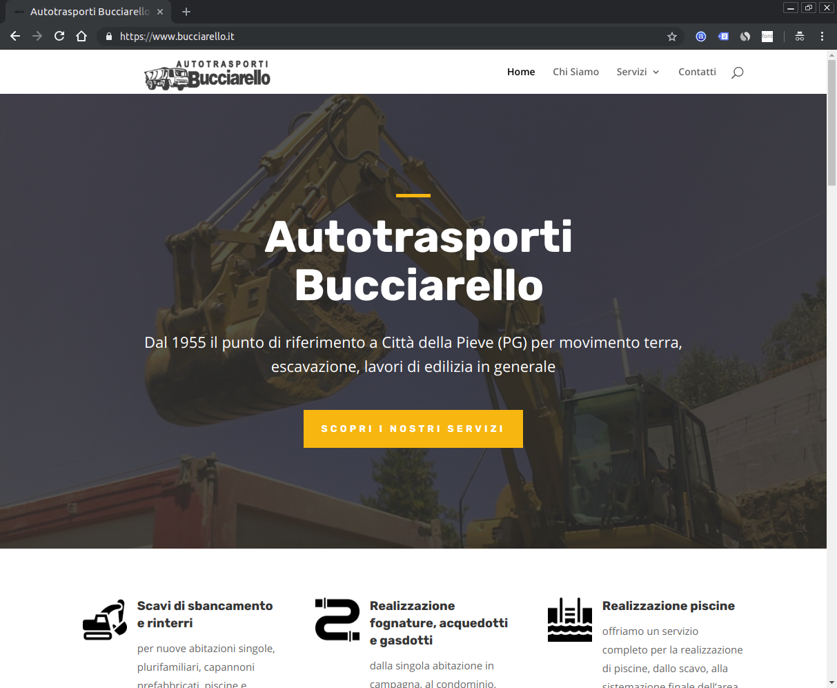 Screenshot del sito Bucciarello