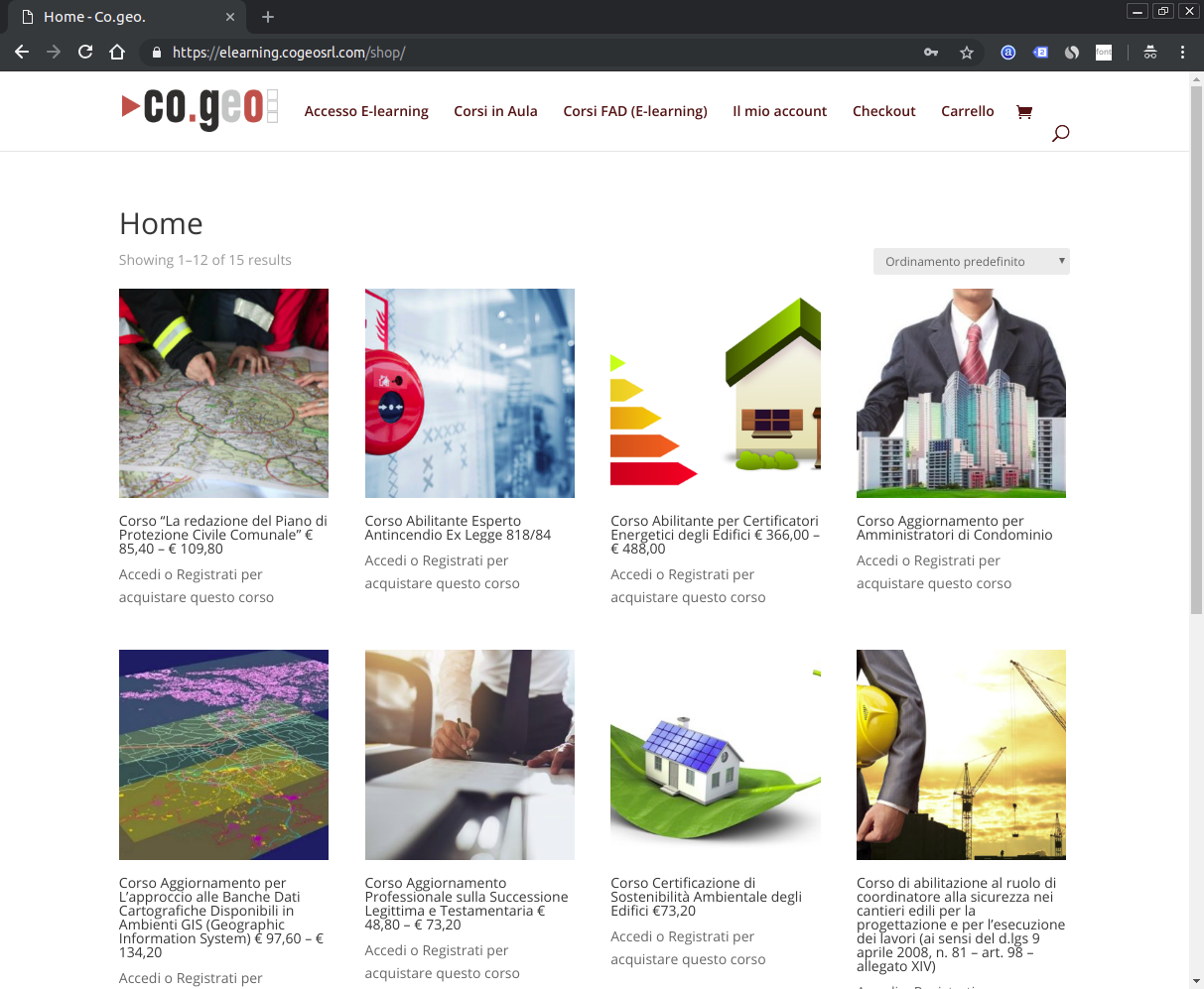 Screenshot del sito Cogeo